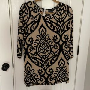 Cezanne Black Tan poly/spandex top XL